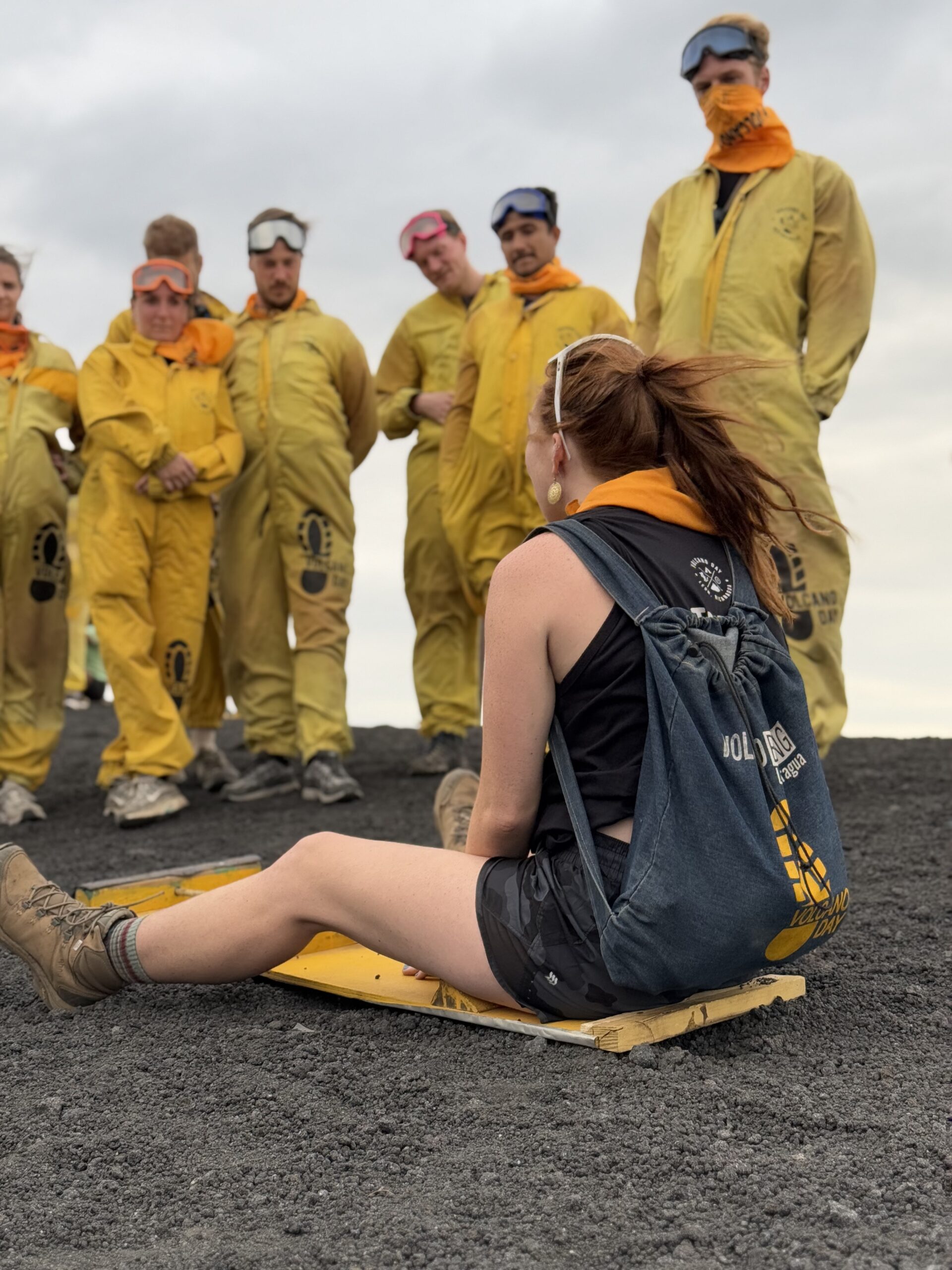 Volcano Boarding group at Cerro Negro